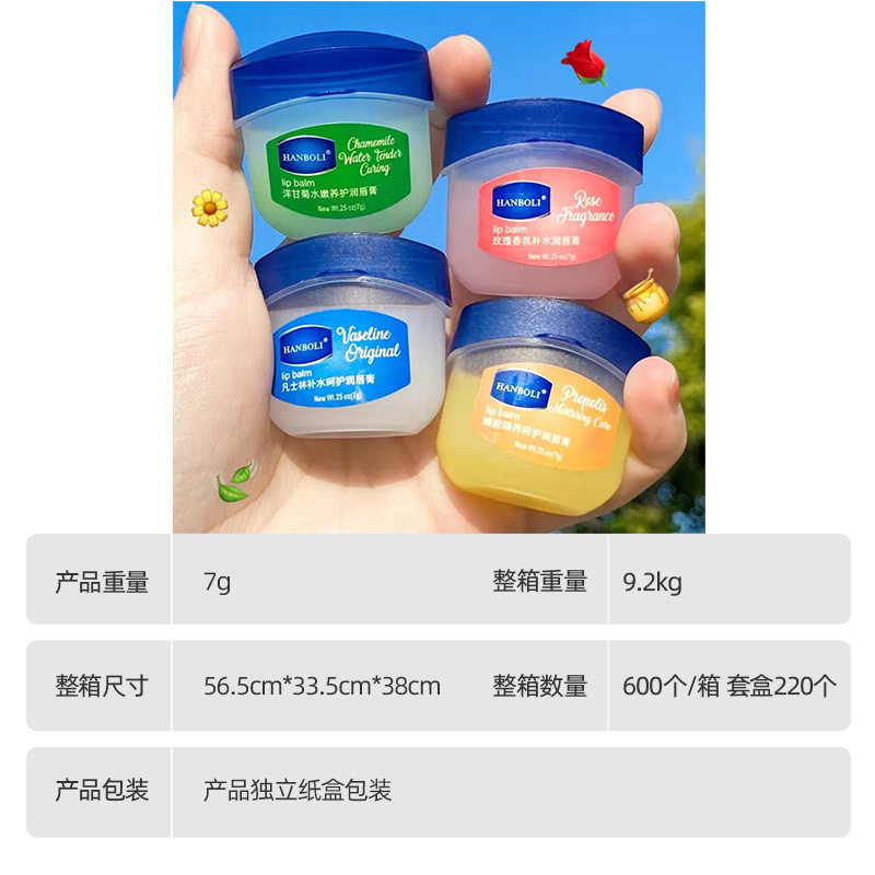 抖音凡士林保湿润唇膏套盒滋润补水唇膜男女唇部护理防干唇膏批发