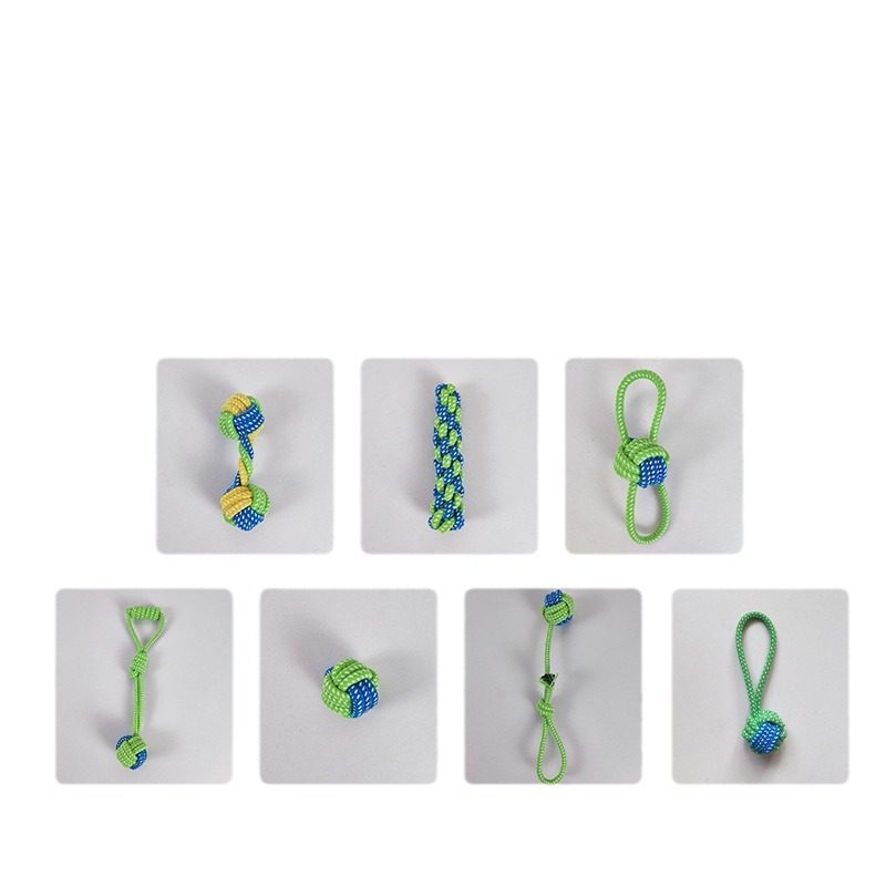 跨境厂家啃咬狗狗玩具小狗泰迪磨牙棒小型犬金毛洁齿绳结训犬玩具