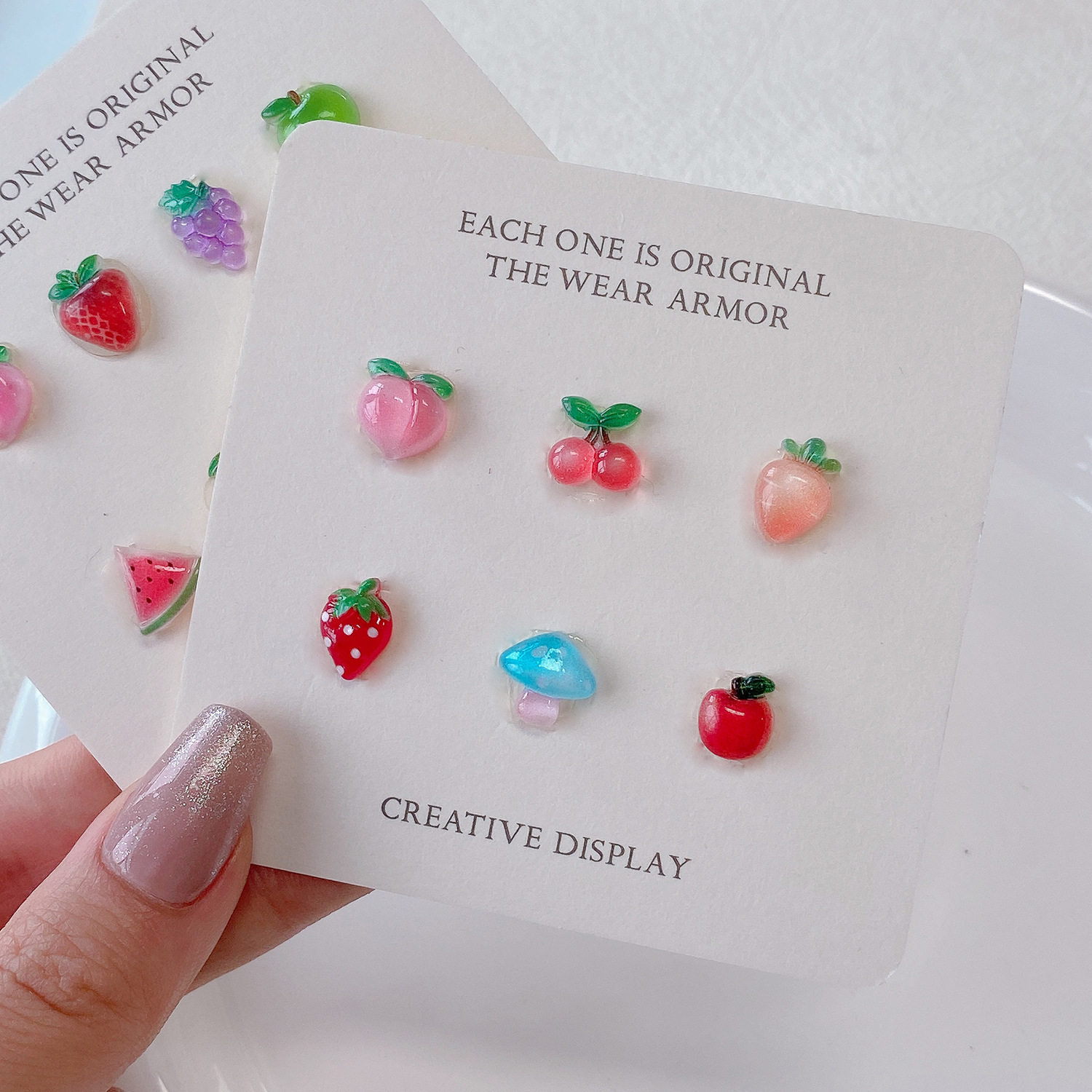 新款仿真水果树脂配件批发 手工DIY材料包头绳发饰手机壳美甲饰品