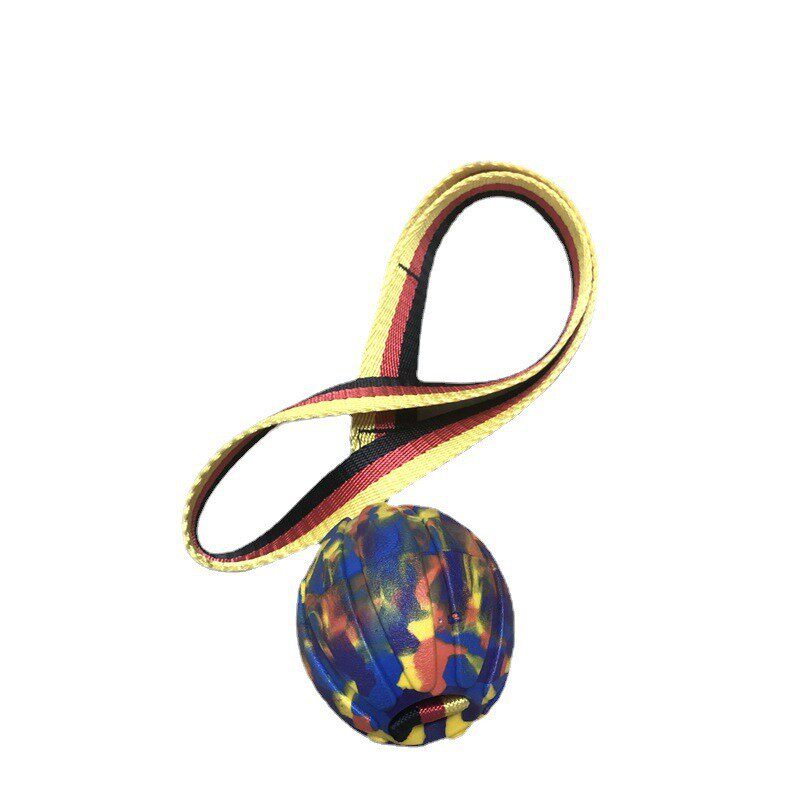 宠物玩具球类产品新款绳单头球训练浮水耐咬宠物用品结绳球