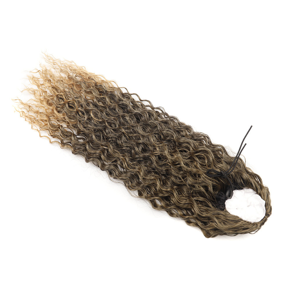 16"22"30"加长假发女欧美假发马尾网兜拉绳deep卷发