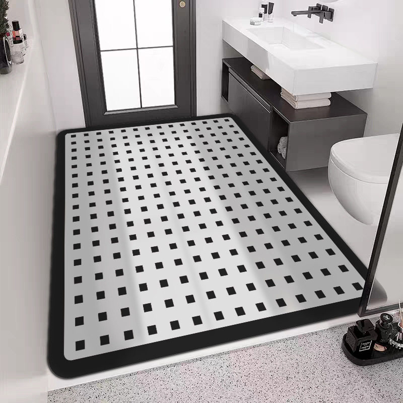 洗漱台浴室瞬干地毯吸水科技皮地垫防滑脚垫软硅藻泥垫家用可裁