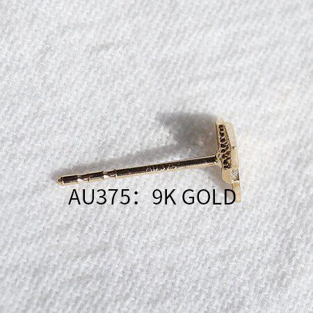 9K真金三角纸飞机耳钉