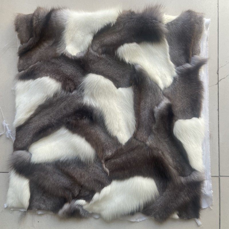 跨境水貂毛抱枕羊毛背枕貂绒48*48厘米家居饰品獭兔毛狐狸毛抱枕