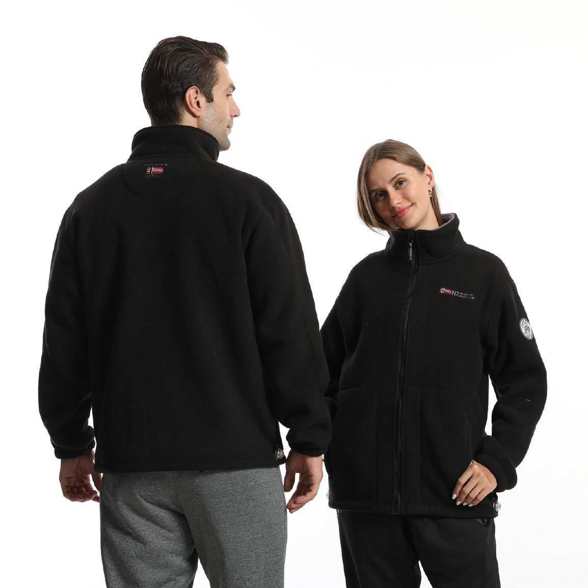 【8789】跨境！抗寒摇粒绒加绒加厚卫衣外贸秋冬男士保暖立领外套