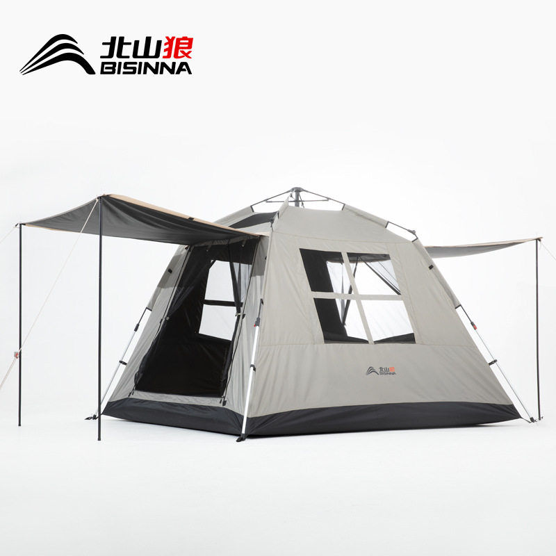 全自动帐篷黑胶天幕一体户外便捷式露营防雨野外野营过夜装备全套