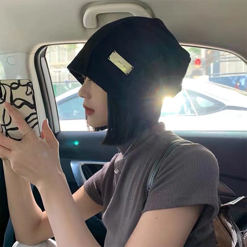 秋季帽子假发一体式短发直发微卷bobo齐肩自然逼真修脸假发女网红