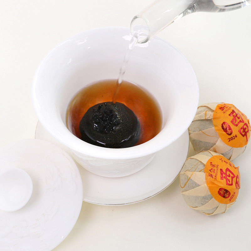 2024年7月头采新会小青柑普洱熟茶西甲陈皮柑普茶柑香耐泡批发