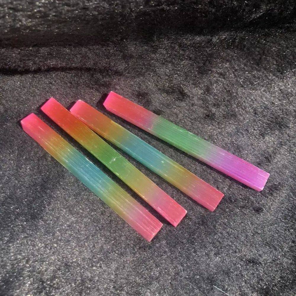 Chakra Rainbow — Selenite Crystal Energy Wand