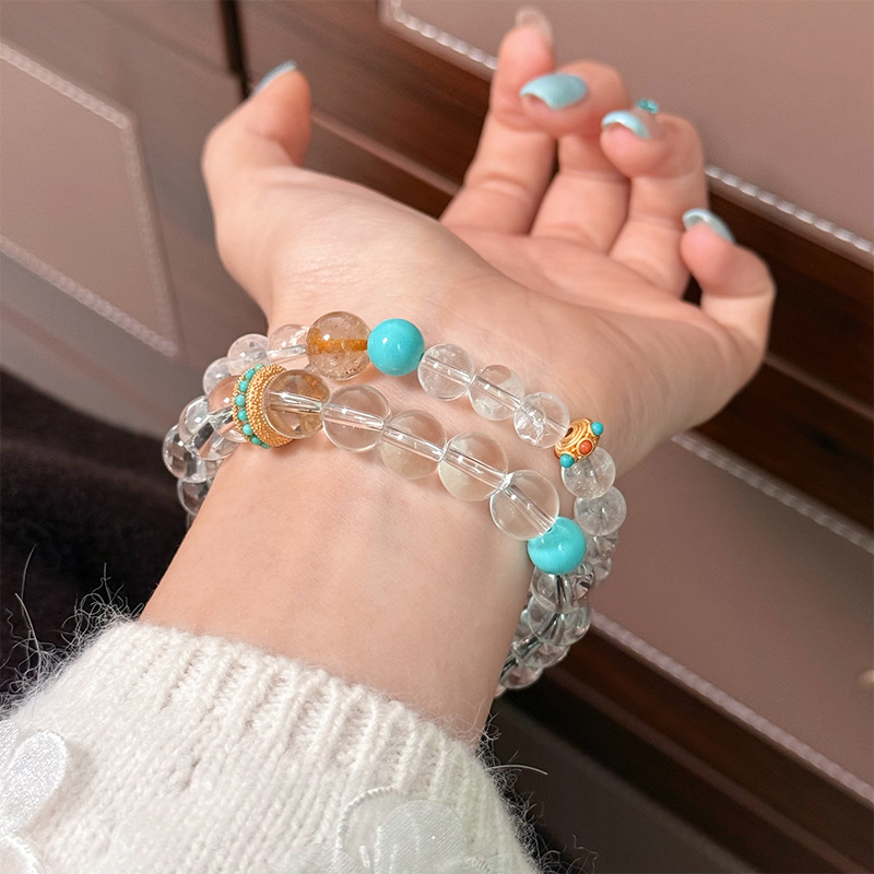 Natural Clear Crystal Energy Bracelet | Purify the Soul, Attract Wealth, Enhance Luck, Energy Healing