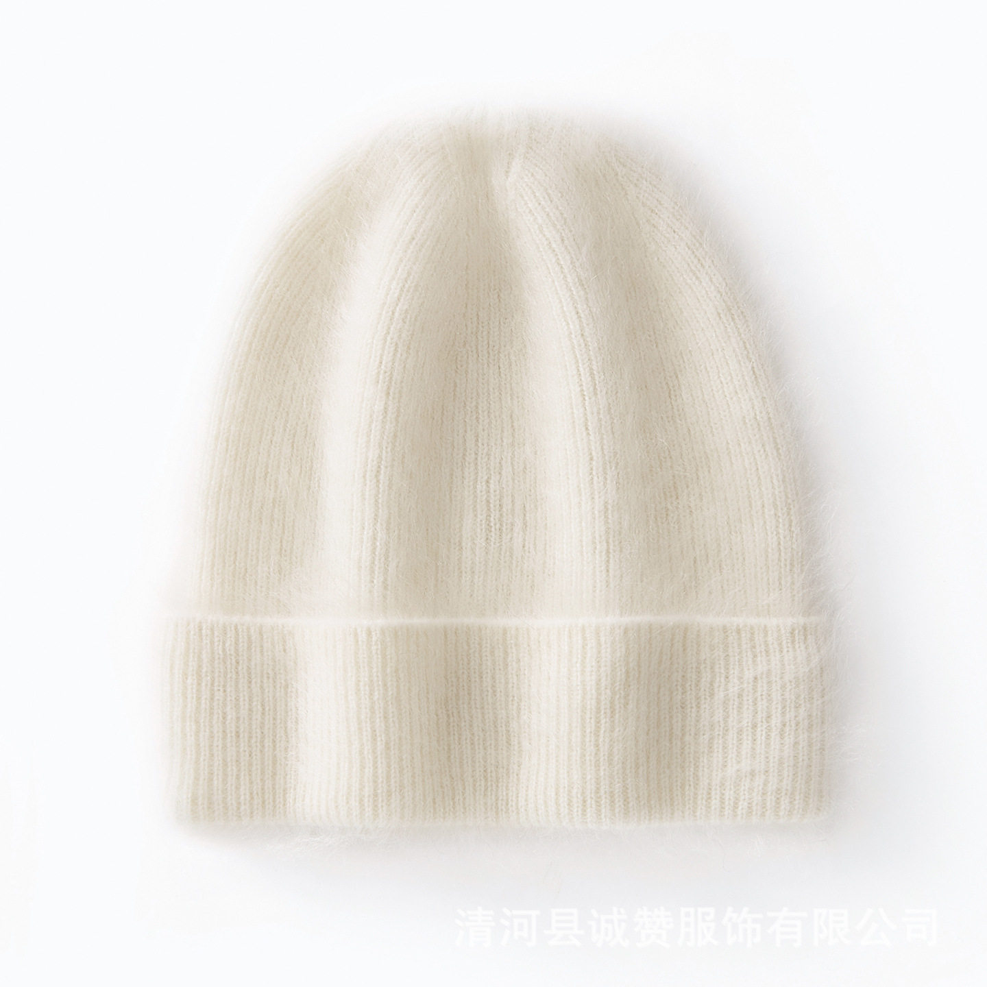 皇室拉绒 100%纯山羊绒保暖针织长毛大头围显脸小包头帽男女同款