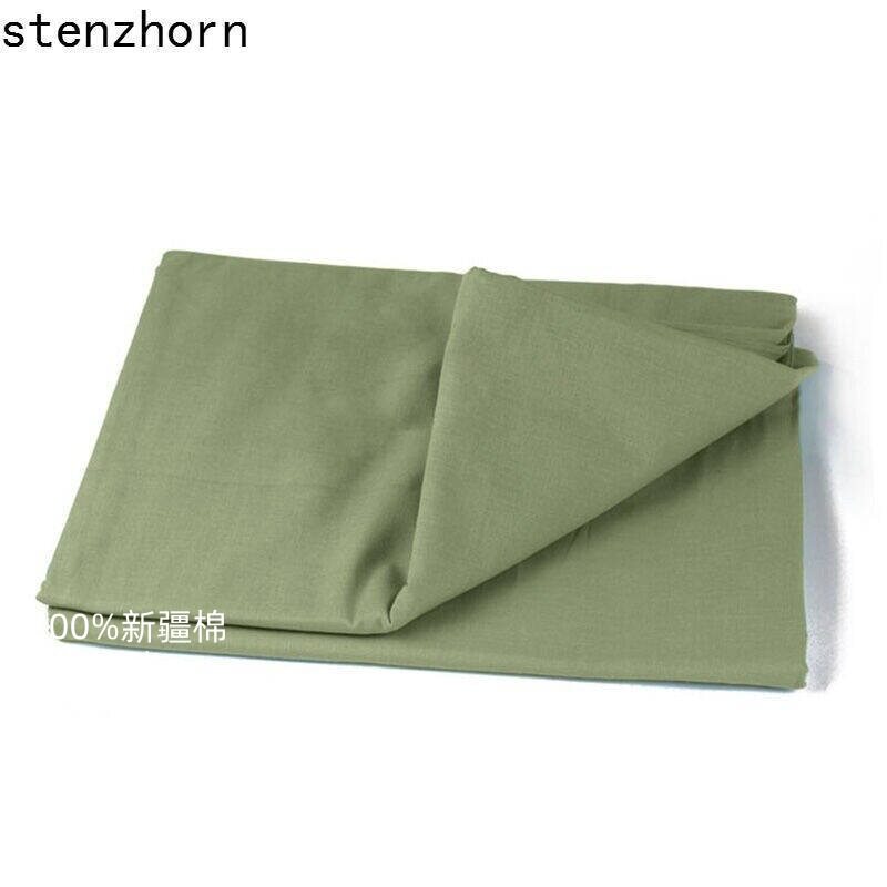 厂家直销军绿色纯棉加长被套床单信封枕头套 单人床褥套3件套柔软