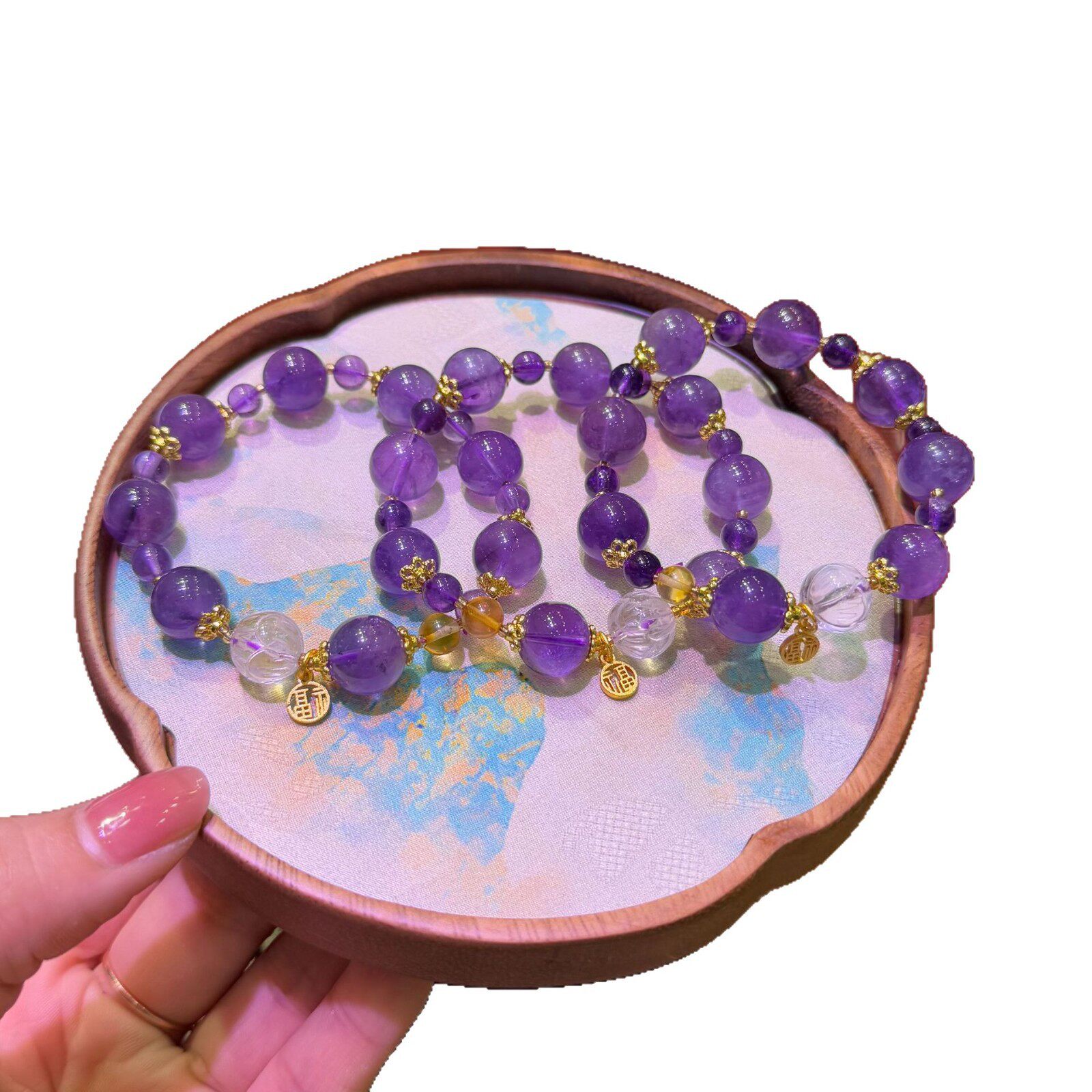 Single-Strand Amethyst Bracelet