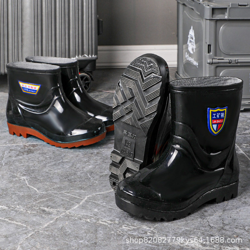 一件包邮代发加厚牛筋底雨鞋男士加绒水鞋雨靴套鞋防水滑劳保胶鞋
