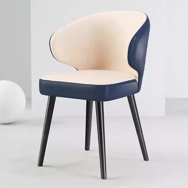 轻奢餐椅家用简约现代布艺酒店意式洽谈椅咖啡厅休闲接待靠背椅子