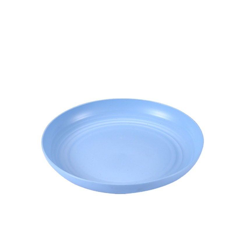 【厂家直销】小麦秸秆家用水果大盘子 防摔简约日式可微波圆菜盘