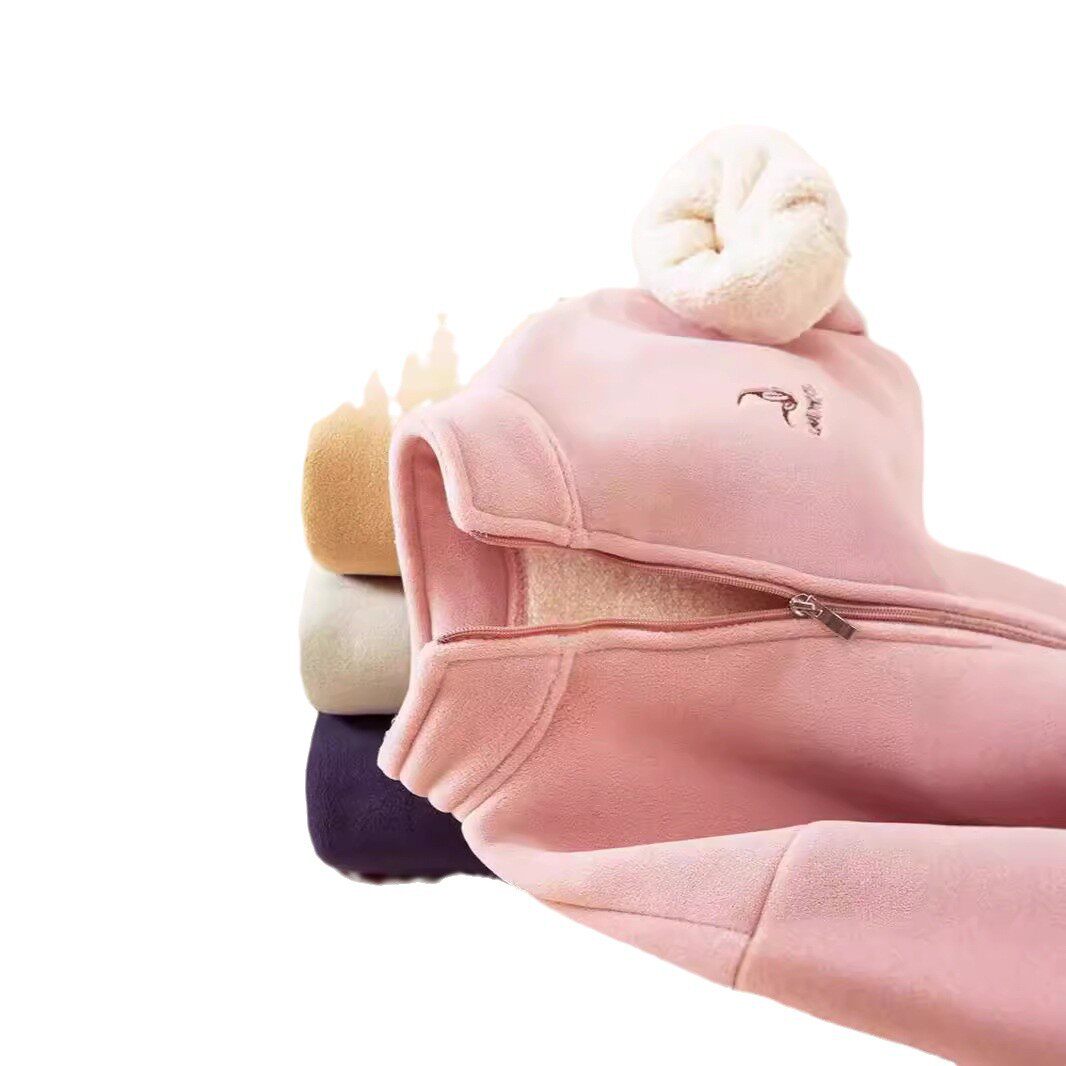 儿童奥粒绒外套秋冬新款羊羔绒男孩女孩休闲双面抓绒衣服棉衣上装