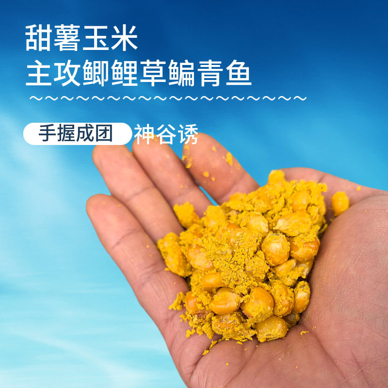 神谷诱甜薯玉米杂粮果酸甜薯握团野钓通杀窝料钓鱼饵料鲫鲤草鳊