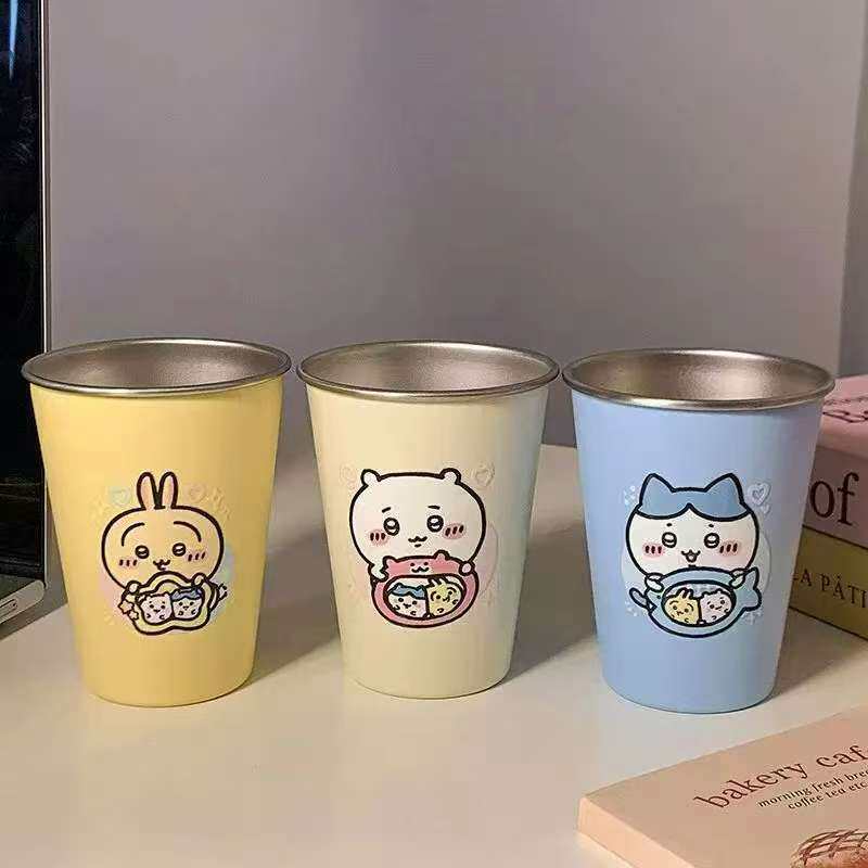 儿童304不锈钢杯高颜值喝水亲子卡通创意高颜值款漱口牙刷杯防霉