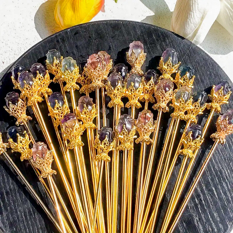 Rainbow Bridge — Natural Crystal Chip Wire-Wrapped Pendant Necklace