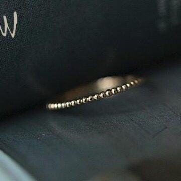 14K gold bean ring