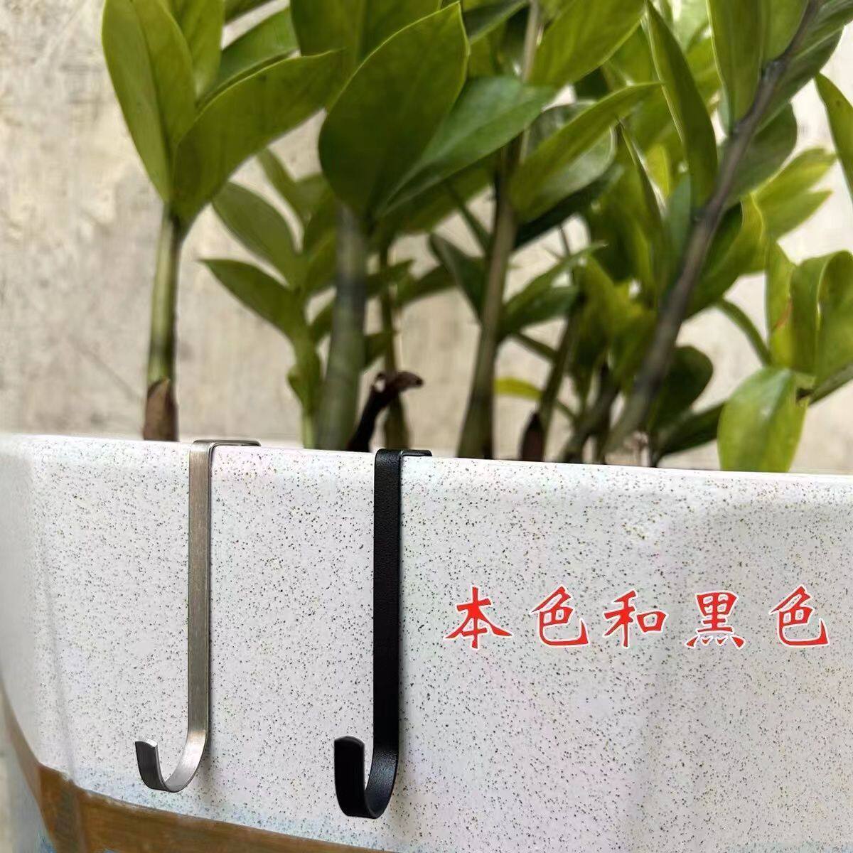 s型挂钩可拆卸家用厨房阳台床边柜门后卡勾货架配件置物架卡方管