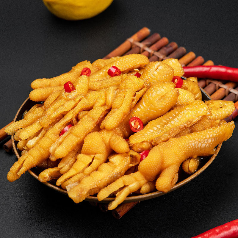 无骨鸡爪2斤罐装柠檬酸辣泡椒去骨凤爪网红即食休闲零食一件代发