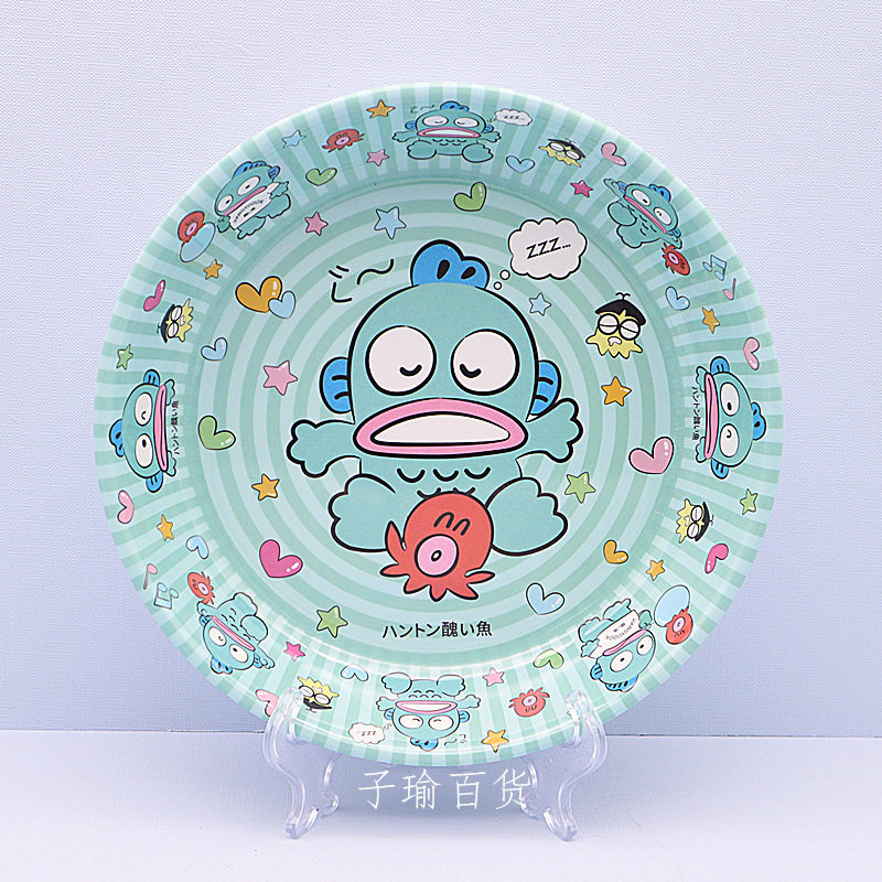 创意密胺餐具创意塑料家用盘子 卡通菜盘 水果盘 仿瓷餐盘 凉菜盘