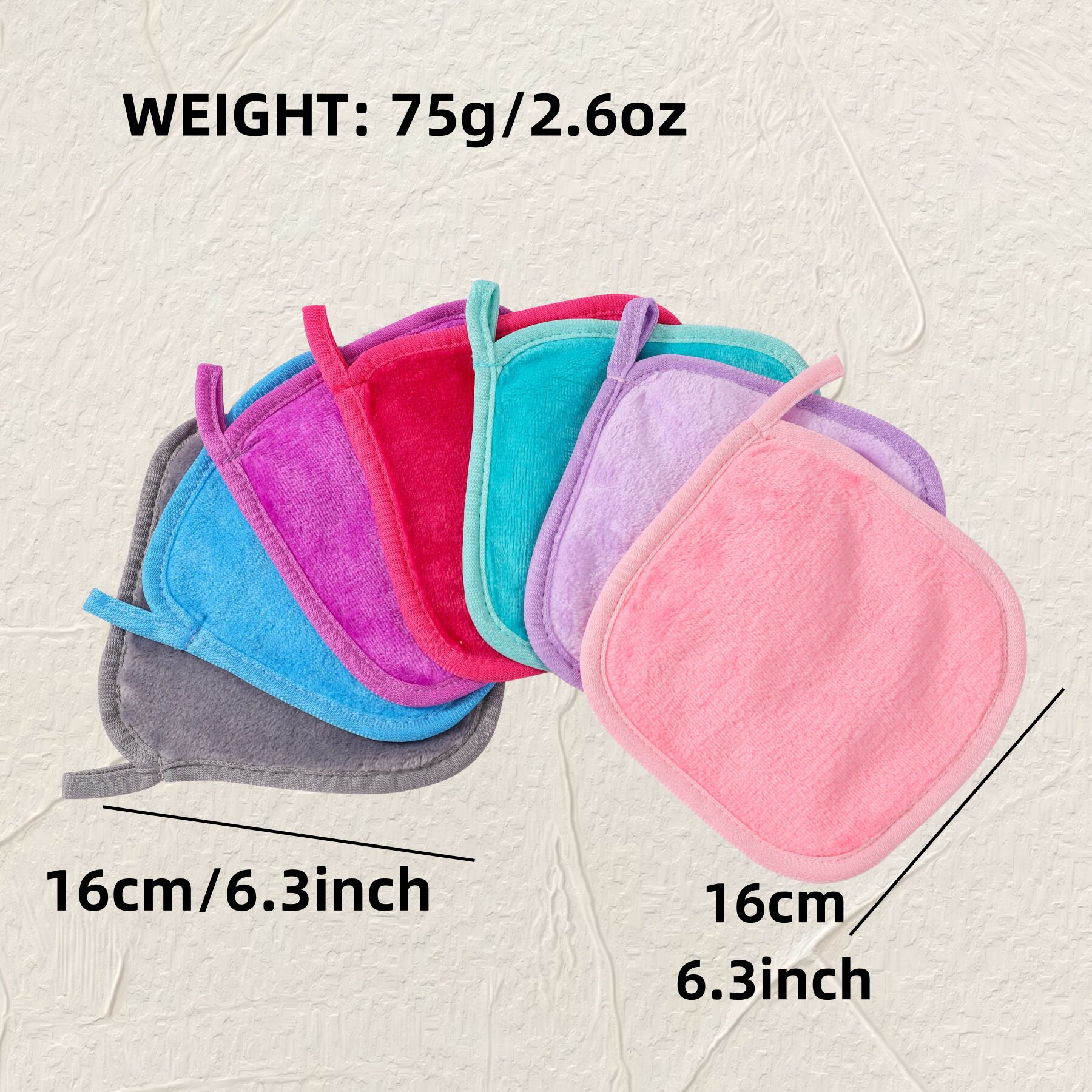 Amazon Lazy Person's clear water flannel makeup remover towel manufacturer's seven-color thickened hook face wash and makeup remover towel