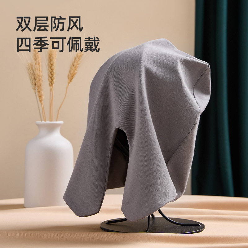 纯棉睡帽男女晚睡觉戴遮光睡眠帽老人无压感防风保暖头套午休神器