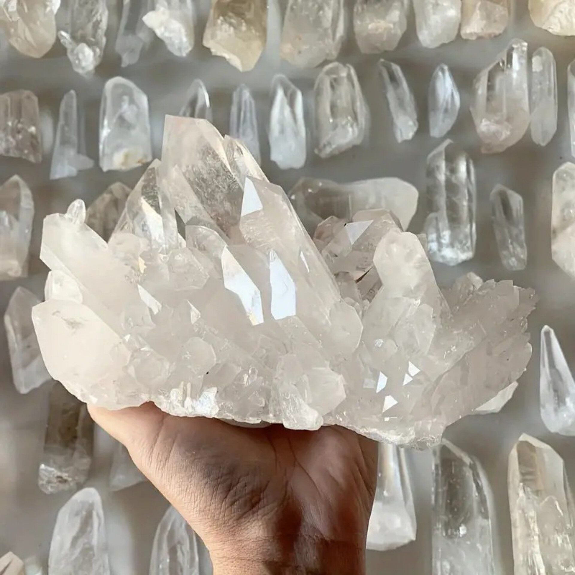 Crystal Sanctuary — Natural Clear Quartz Cluster