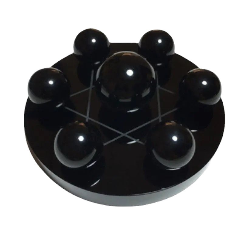 Natural Obsidian Seven-Star Array Feng Shui Energy Ornament｜Wealth Attraction, Evil Warding, Home Protection, Luck Enhancement｜Energy Purification Crystal Decor