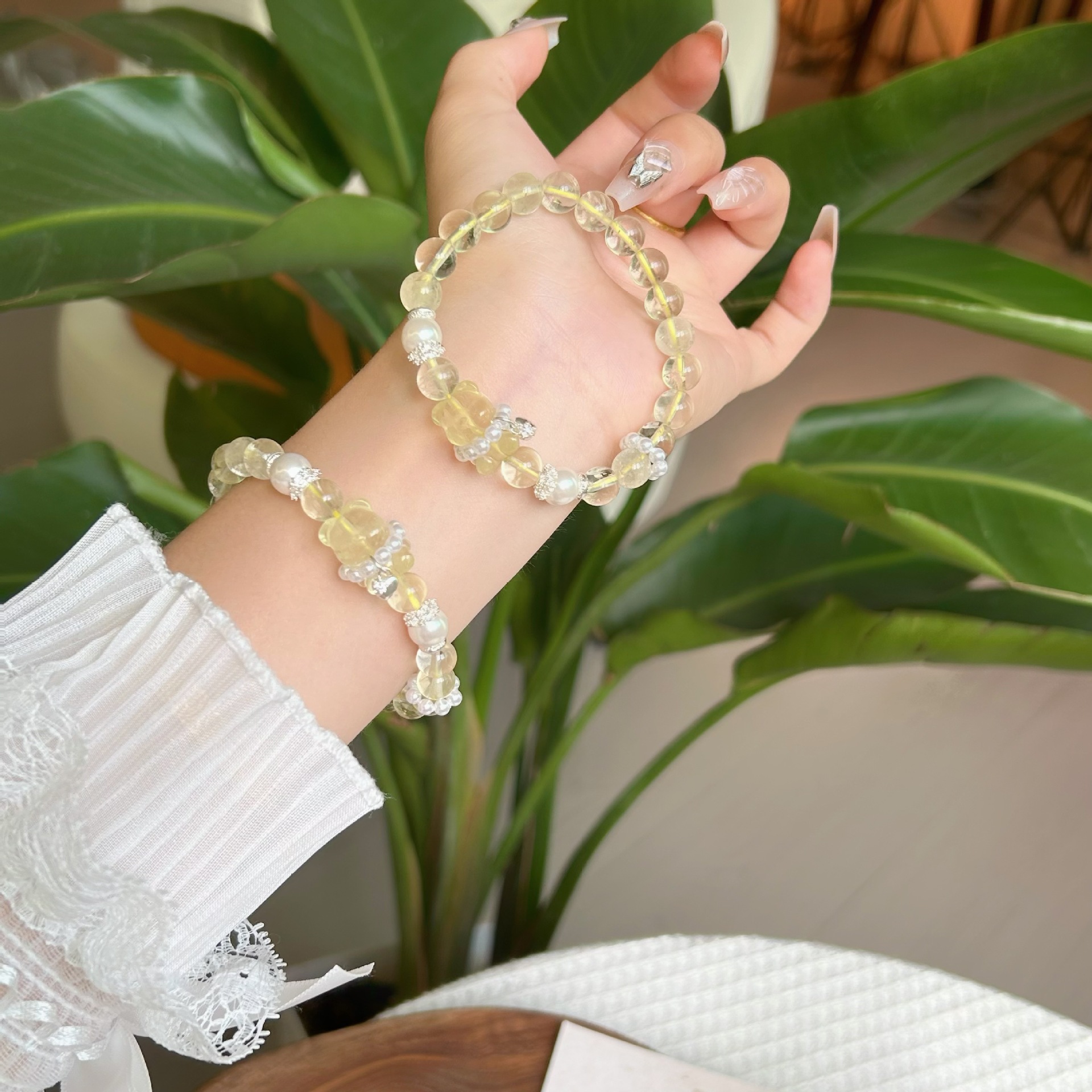 Natural Citrine Cat Bracelet | Emotional Energy Guardian | Essential for Wealth and Luck