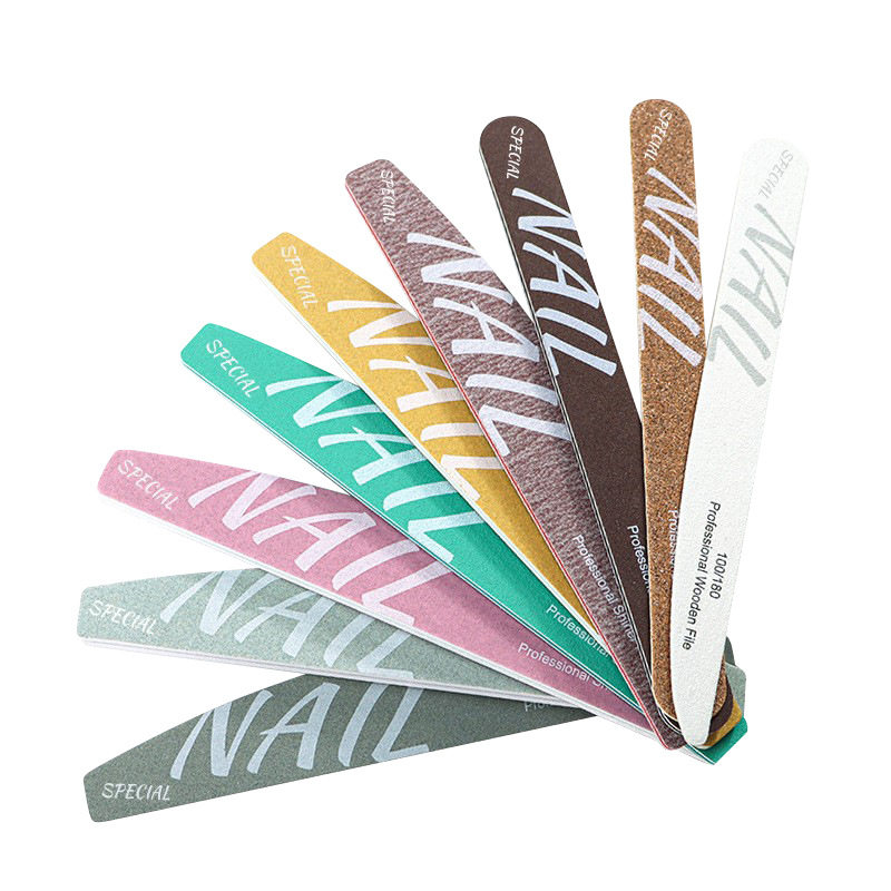 高质量专业美甲师专用修甲锉 海绵搓 抛光条双面指甲锉可重复水洗