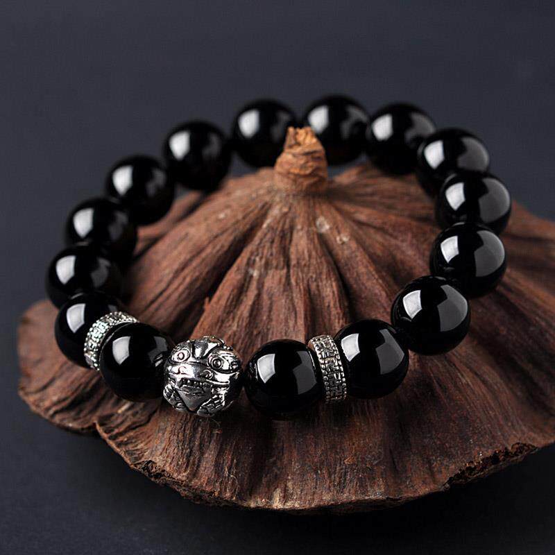 Single-Strand Black Tourmaline Bracelet