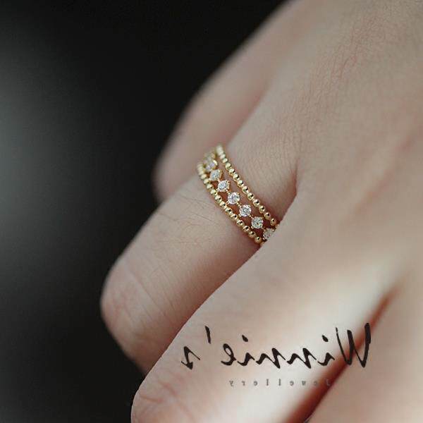 14K gold bean ring
