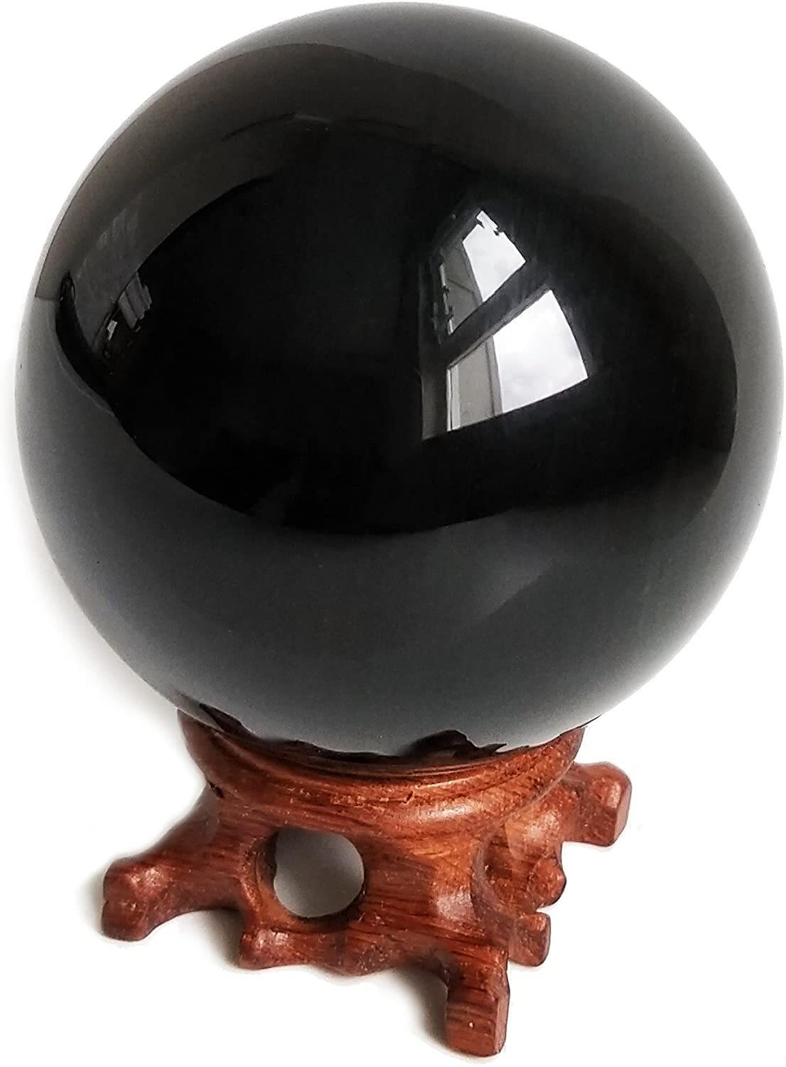 Gems of Light — Premium Black Obsidian Sphere
