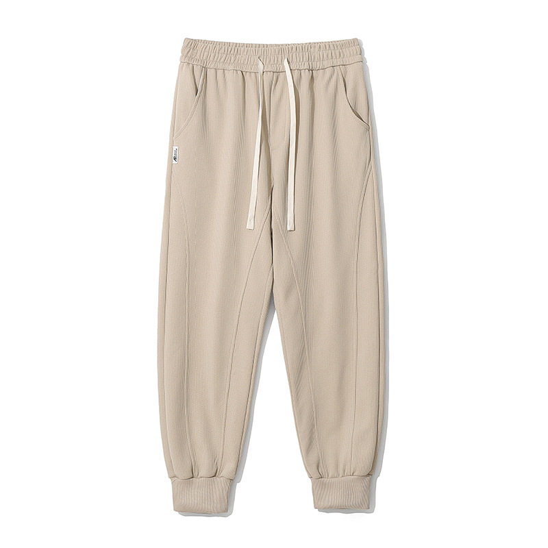 八分裤男冬季保暖加绒潮牌男士束脚卫裤宽松百搭休闲裤子小个子男