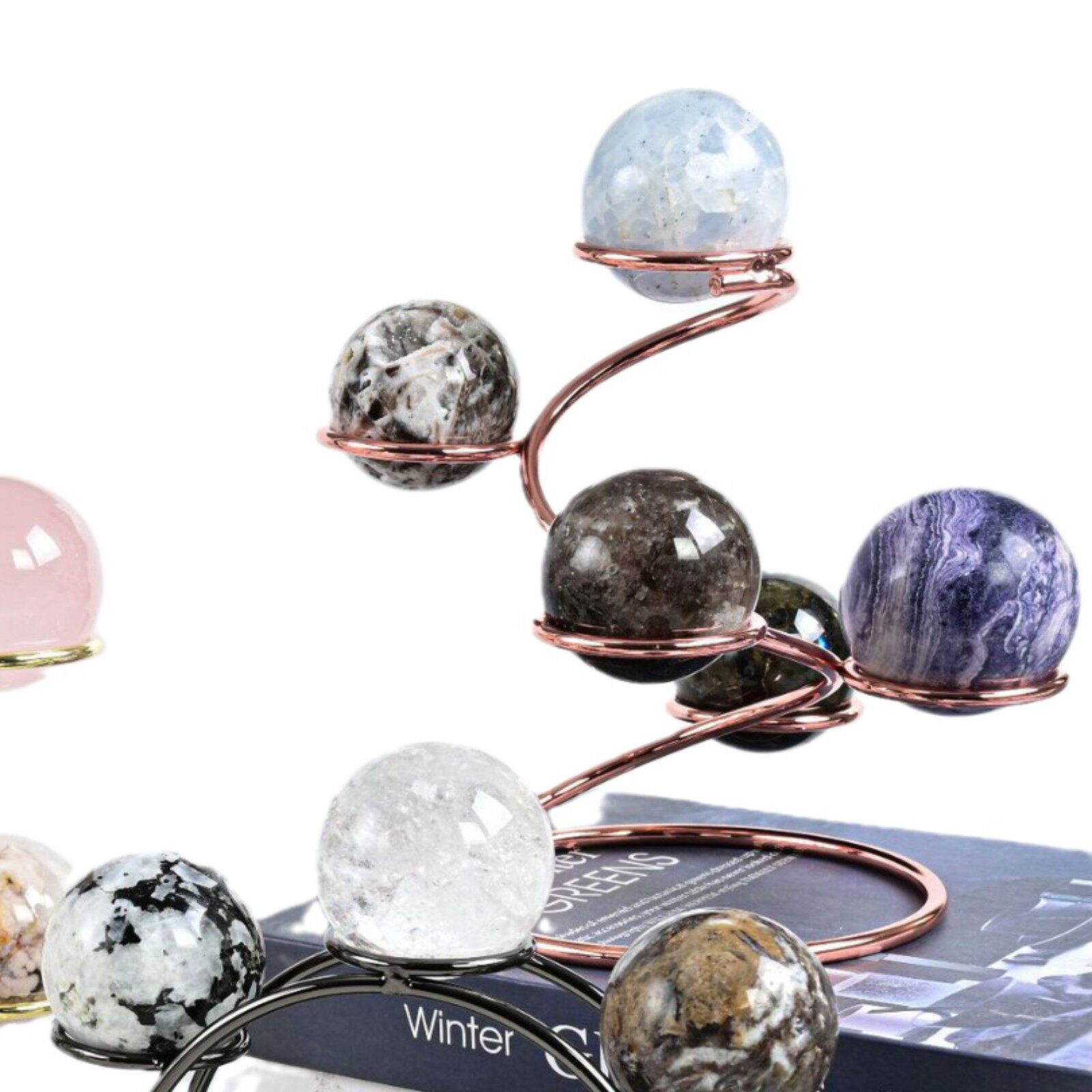 Celestial Cradle — Vintage Crystal Ball Display Stand