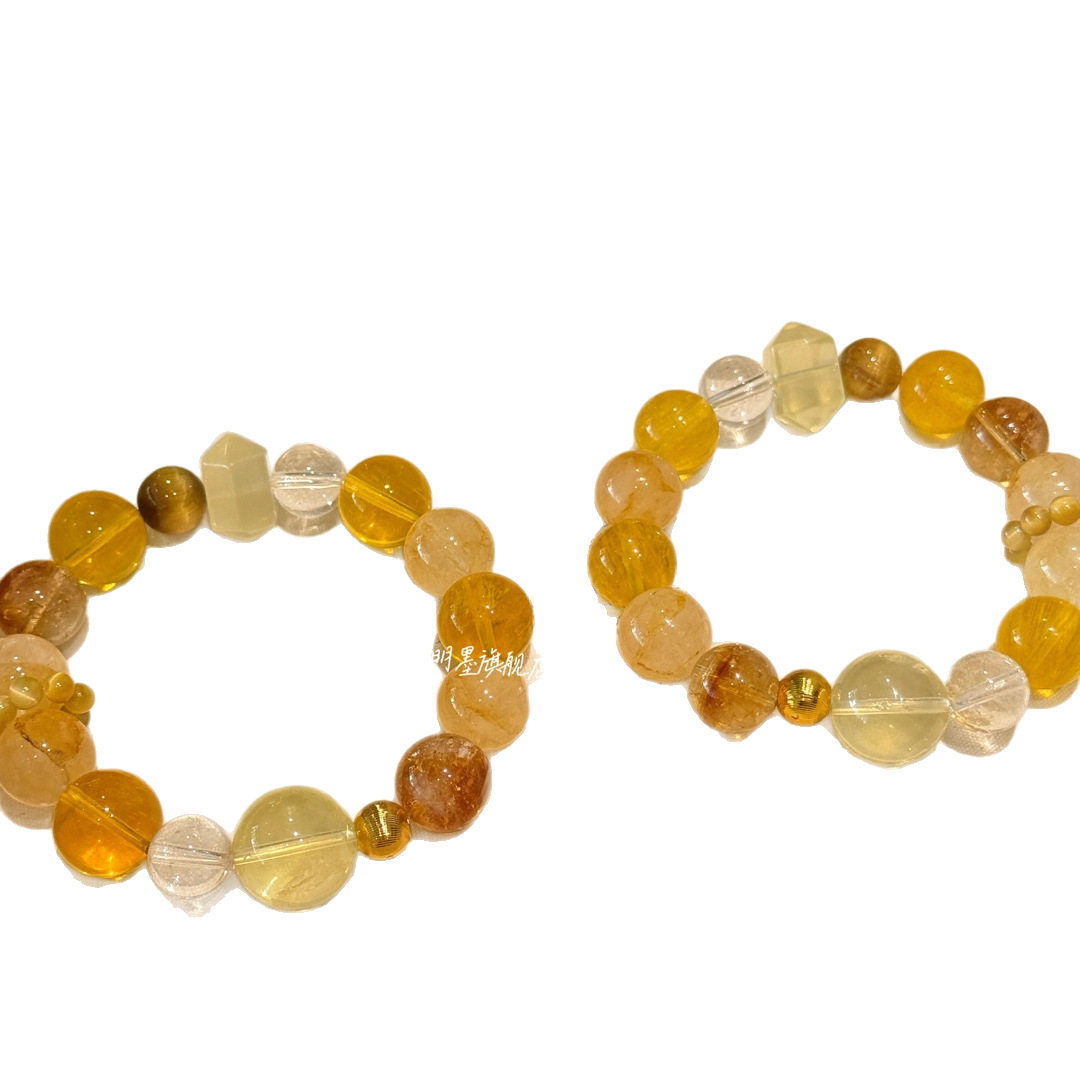 Single-Strand Citrine Tower Crystal Bracelet
