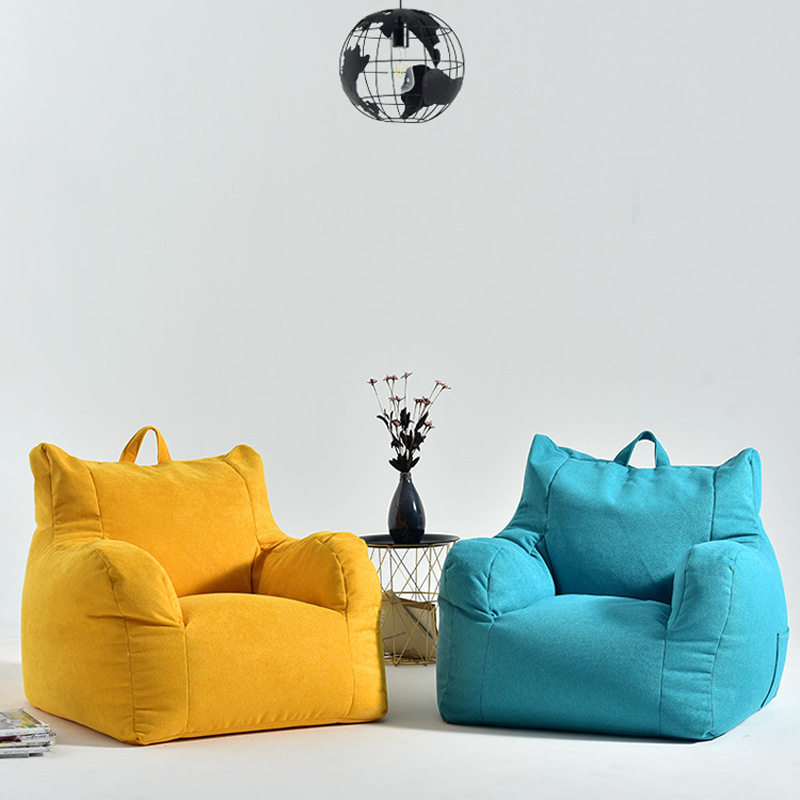 懒人沙发扶手款沙发棉麻布套可换洗家用客厅卧室厂家批发沙发