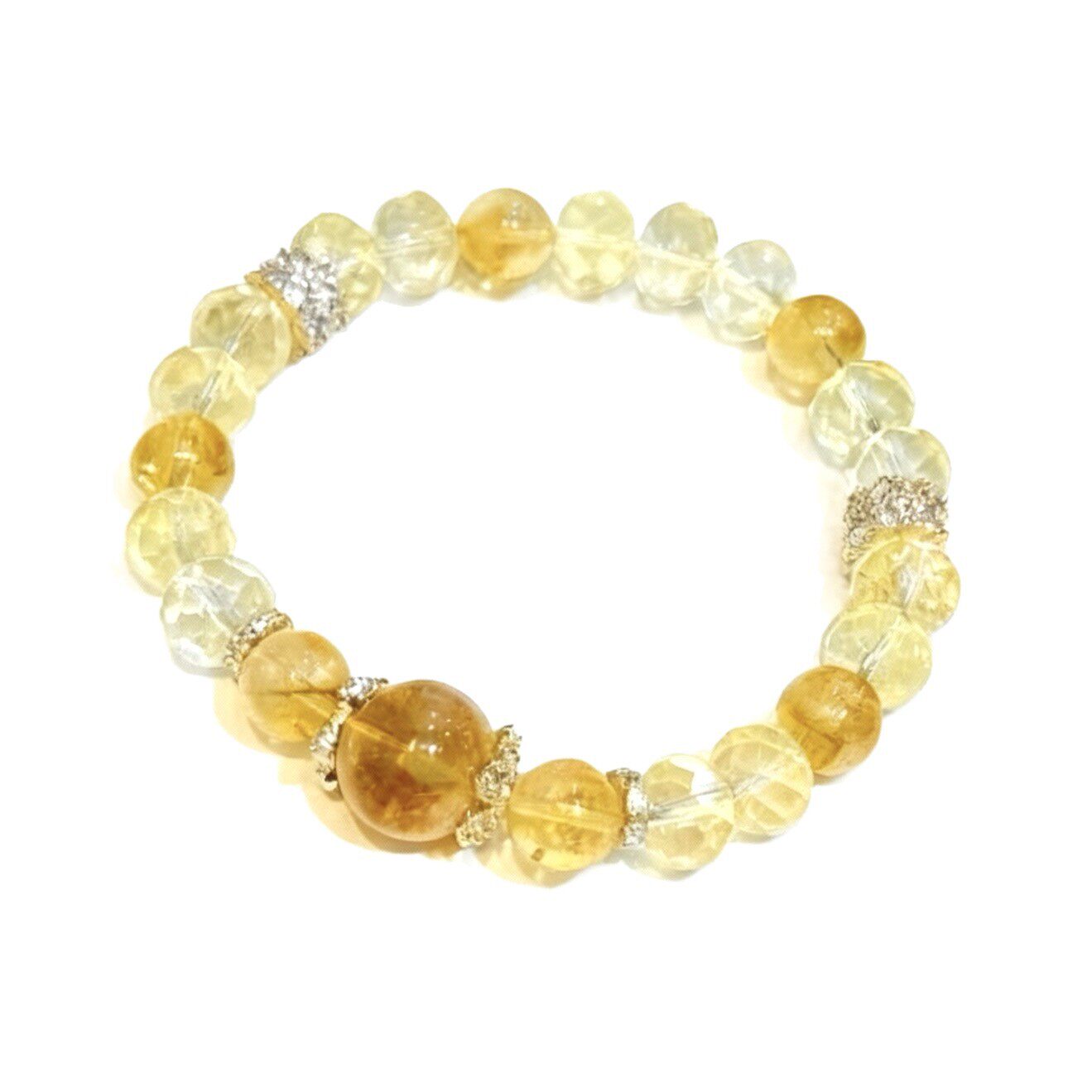 Faceted Citrine Tower Crystal Bracelet