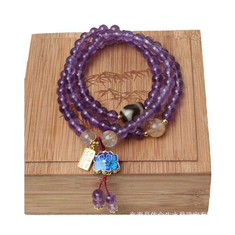 Multi-Wrap Brazilian Amethyst Bracelet