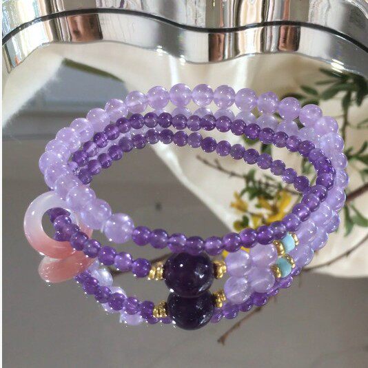 Double-Wrap Amethyst Bracelet