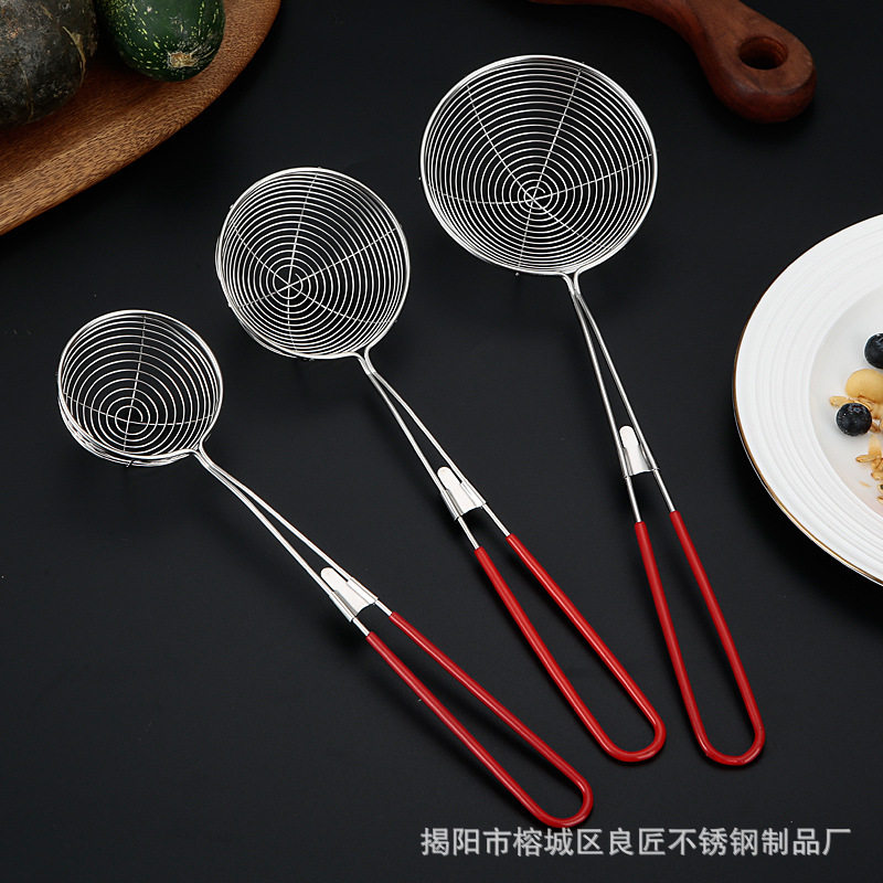 不锈钢小漏勺 线漏不锈钢捞篱家用油炸捞薯条奶茶店小捞勺