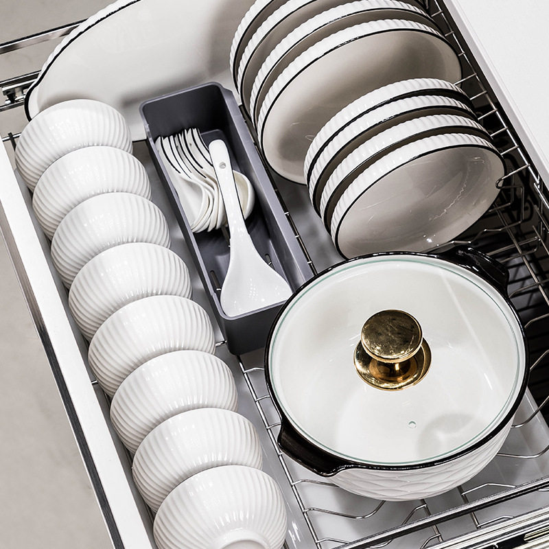 釉下彩陶瓷餐具菜碟简约北欧风网红碗盘家用碗碟套装微波炉吃饭碗