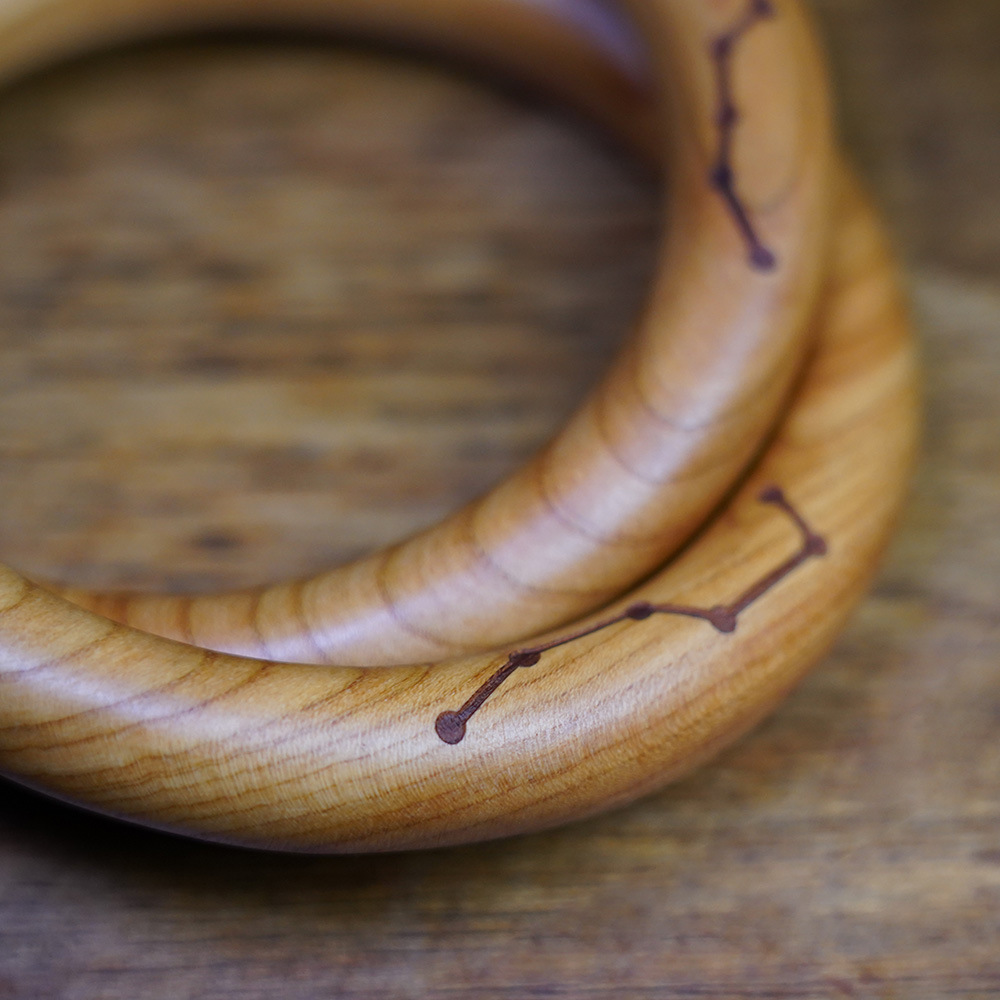 Thunderstruck Peach Wood Yin-Yang Bracelet, Wards Off Evil and Brings Good Fortune, Natural Peach Wood Bracelet