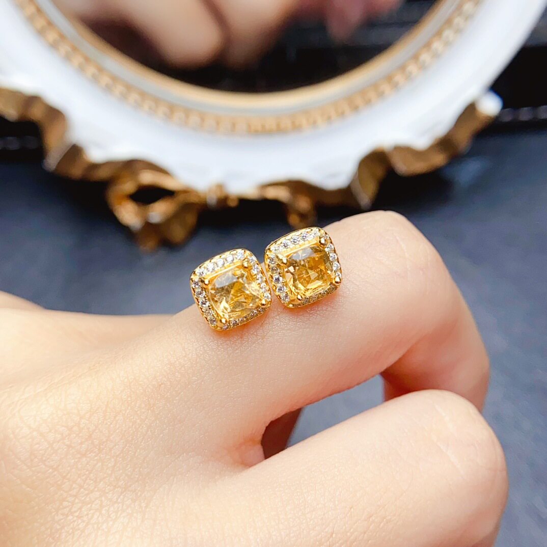 Citrine Stud Earrings