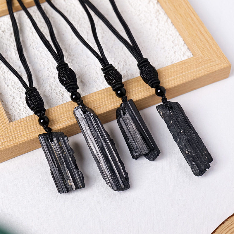 Minimalist Black Tourmaline Pendant