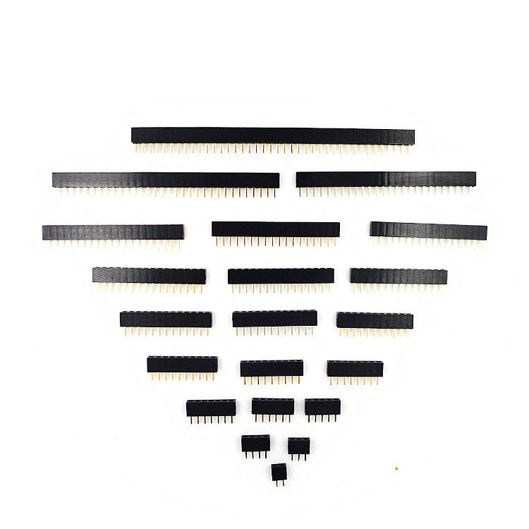 供应单排母2.0MM单排母座铜端2.54排母1*2P/3/4/5/6/7/8/9/10-40P